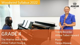 Woodwind Syllabus 2022 – The Walmer Beach Reel Althea TalbotHoward  ABRSM Grade 4 Treble Recorder [upl. by Reggy]