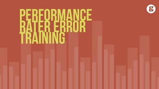 Performance Rater Error Training [upl. by Koloski]