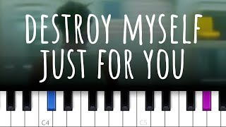 Destroy Myself Just For You  Montell Fish piano tutorial [upl. by Elumas]