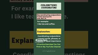 Conjunctions Coordinating shorts [upl. by Aidole]