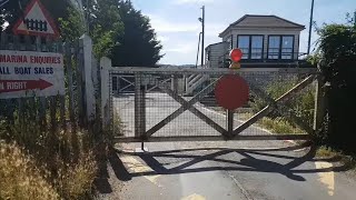 Gates at Cuxton Level Crossing Kent [upl. by Aikehs]