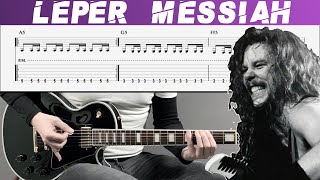 METALLICA  LEPER MESSIAH Guitar cover with TAB  Lesson [upl. by Fannie]