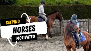 Keeping horses motivated and interested with riding [upl. by Hertberg]