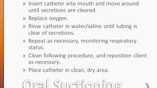 Oral and Nasopharyngeal Suctioning VO [upl. by Accisej783]