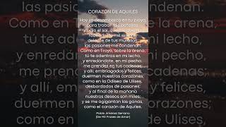 poemadeamor CORAZÓN DE AQUILES de la obra Mil Frases de Amor [upl. by Ronyam]