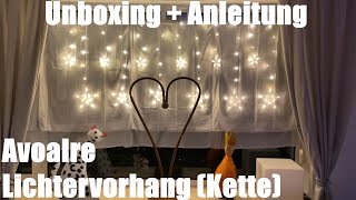 Avoalre Lichtervorhang 12 Sterne 2M Lichterkette 138 LED Lichtervorhang Unboxing und Anleitung [upl. by Trevah161]