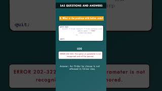 SAS Proc SQL Interview Question sas coding sasusers sqlqueryinterviewquestionsandanswers [upl. by Borrell211]