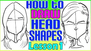 How To Draw Quick Caricature Head Shapes Lesson 1 [upl. by Swen]