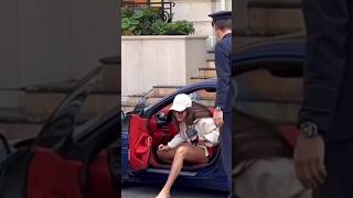 Millionaire 🤑 lady in Monaco monaco luxury supercars shorts [upl. by Enidaj]