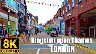 Kingston town centre walking tour  London England  Royal borough of Kingston  May 2023 [upl. by Eileek764]