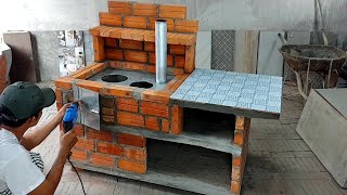 DIY wood stove combined with oven is wonderful  149 [upl. by Zared]