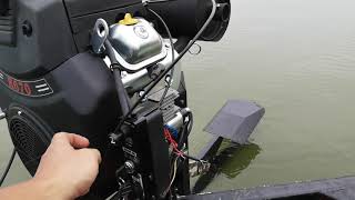 MudSkipper 22hp Surface Drive With Clutch on Predator 22hp Engine  Testing Clutch and Hour Meter [upl. by Sheffield]