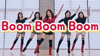 Boom Boom Boom Line Dance 경쾌한음악 라인댄스 [upl. by Rihaz]