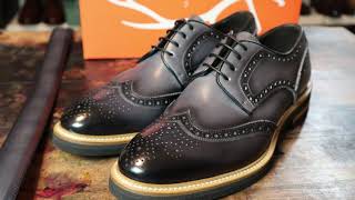 Martin Dingman Tuscan Wingtip and Belt in Graphite Unboxing and Review [upl. by Aehcim]