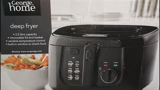 Asda George home black deep fat fryer  cheap deep fat fryer  asda make fat fryer 25 L [upl. by Avenej237]