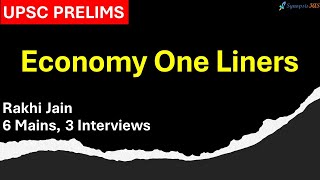 Economy One Liners for UPSC Prelims  2020 and 5050 series [upl. by Moyer]