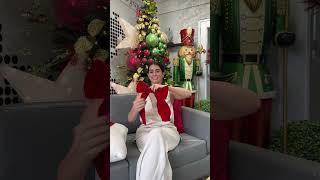 How to make a ribbon and decorate a decorative pillow for Christmas🎄❤️ christmas christmasdecor [upl. by Kwapong]