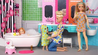 Barbie amp Ken Doll Family Playground Fun amp Night Routine [upl. by Boff]