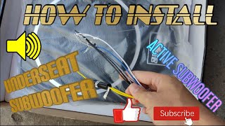 HOW TO INSTALL UNDERSEAT ACTIVE SUBWOOFER [upl. by Norvell121]