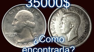 Moneda de 35000 mil dolares 25 centavos 1970 usa como reconocerla [upl. by Nodnar]