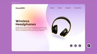 Headphone Landing Page Design in Figma  Figma Tutorial [upl. by Nickola678]