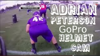 Adrian Peterson GoPro Helmet Cam at Training Camp [upl. by Ahseeyt240]