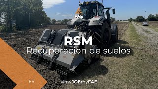 La trituradora de piedras FAE para trabajos duros a la obra con un tractor Valtra [upl. by Hewe]