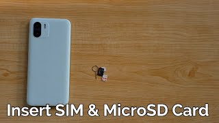 Redmi A1 Insert SIM amp MicroSD Card [upl. by Homer195]