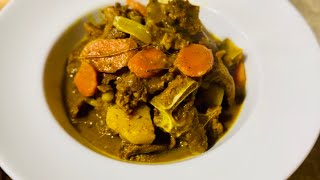 How to make Jamaican curry goat for Sunday dinner curry recipeJamaican curried goat authentic style [upl. by Aneeroc146]