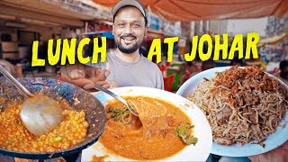 Special Dal Fry Hyderabadi Pulao Haleem in Karachi Gulistan e Johar  Street Food PK [upl. by Kanya250]