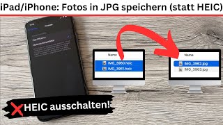 iPadiPhone 🤳🏻 Fotos in JPG speichern statt HEIC [upl. by Kred447]