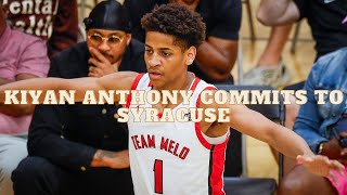 Kiyan Anthony commits to Syracuse What Carmelo Anthonys son brings to the Cuse [upl. by Enelra]