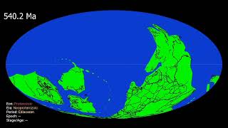 Paleogeography of the Earth for the past 11 billion years [upl. by Arema]