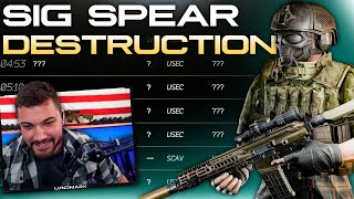 The SIG SPEAR goes CRAZY on CUSTOMS  Escape From Tarkov [upl. by Leese]