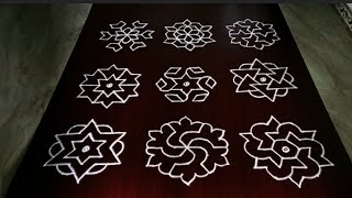 7×4 dots daily use kolam designs for beginners Easy dot kolam Easy rangoli Simple muggulu [upl. by Ajna]