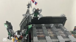 Lego Spiderman Oscorp Tower Battle Moc Huge SpiderMan lego [upl. by Corby825]