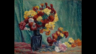 Maximilien Luce French 18581941  Still life with flowers paintingsby Maximilien Luce [upl. by Atnima]