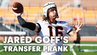 NFL QB Jared Goff Pranks Unsuspecting College Football Team [upl. by Christiane]