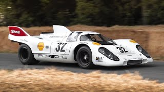 50 Years of the Porsche 917 at Goodwood FoS 2019 917 LH Road Legal PA Spyder 917K 91730 [upl. by Anirrok]