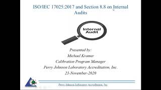 A Look at ISOIEC 170252017  Section 88 on Internal Audits [upl. by Scotney156]