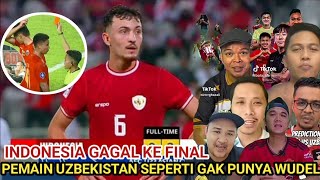 Reaksi Orang MALAYSIA Timnas INDONESIA Di kalahkan UZBEKISTAN Semifinal PIALA ASIA U23 [upl. by Itsyrk]