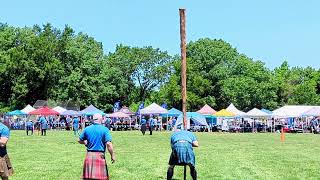 Caber Toss at St Louis Scottish Festival 2024 [upl. by Claudetta]