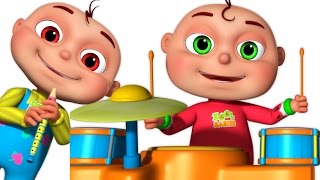 Five Little Babies Playing Music  Five Little Babies Collection  Learn Musical Instruments [upl. by Einimod]