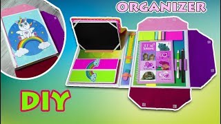 DIY FOLDER ORGANIZER from cardboard BACK TO SCHOOL [upl. by Ajed]