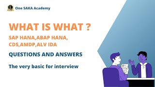 InterviewWhat is what SAP ABAP HANA CDS AMDP ALV IDA [upl. by Benito]