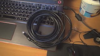 Unboxing and test of DVI to HDMI Cable Lead with 35mm Audio  Sound [upl. by Neelrihs649]