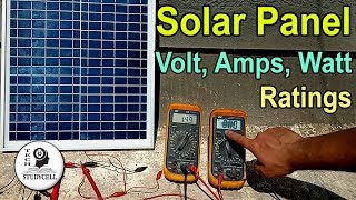 Solar Panel for Home  Mono vs Poly Solar Panels  How to test Solar Panel Voltage Amps Power rating [upl. by Lek]