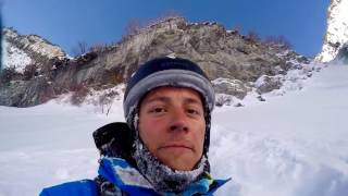 Skier Survives Fall Off 150 Foot Cliff [upl. by Adliw]