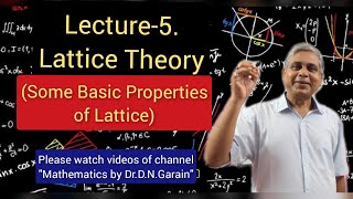 Lattice Theory Lec5Some Basic Properties of Lattice by DrDNGarain [upl. by Levenson]