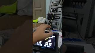 Testing intergration of INOVANCE PLC HMI and SERVO SYSTEM [upl. by Enale579]